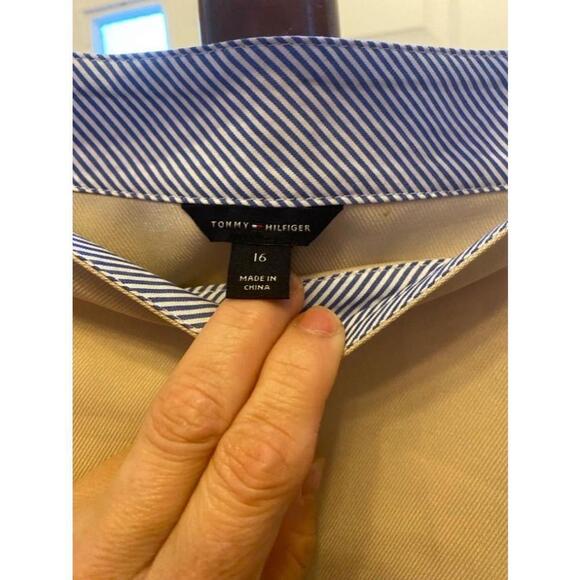 Women's Tommy Hilfiger Khaki A-Line Skirt Size 16 - Picture 2 of 6